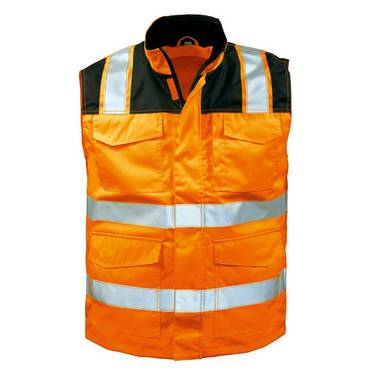 Warnschutzweste Elysee, 23519, Größe L,  orange/schwarz