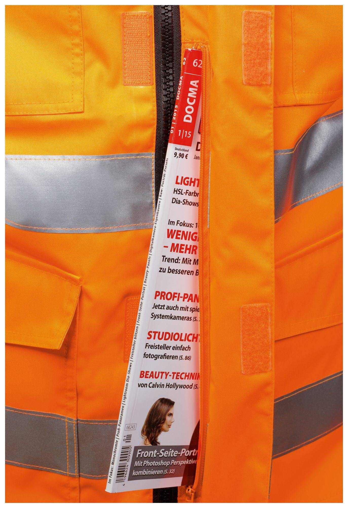 Warnschutzweste Elysee, 23519, Größe L, orange/schwarz-1