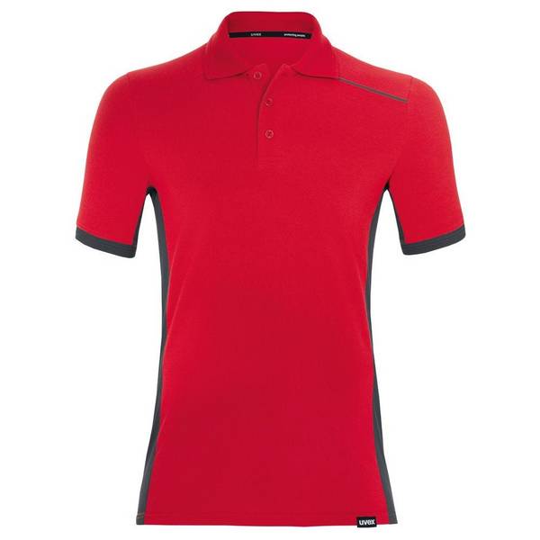 uvex suXXeed industry Poloshirt men, 88622, sportives Arbeitshirt, rot, Größe 5XL