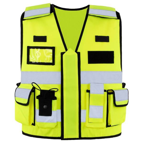 Signalweste, Einsatzweste, gelb, Größe 2XL/4XL, verstellbar, Multifunktional mit Taschen