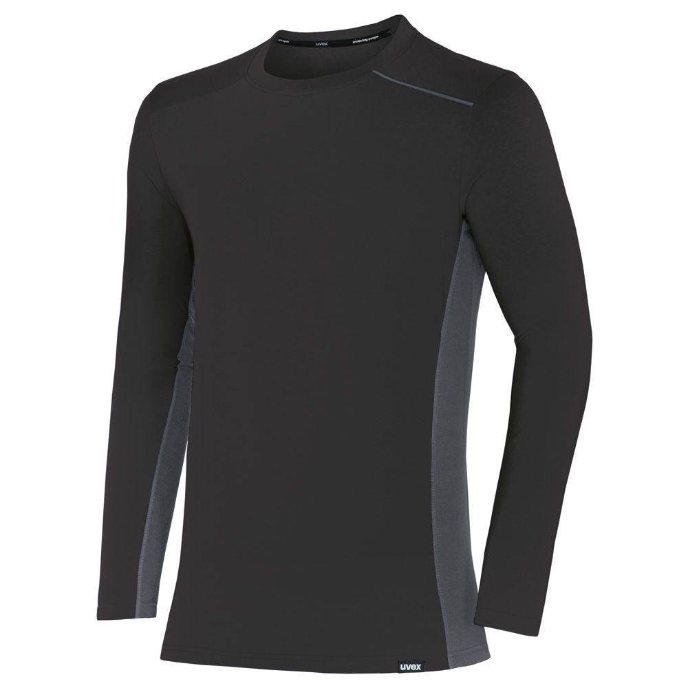 uvex suXXeed industry Longsleeve men, 88640, Langarmshirt, grau, mit Kontrastnaht, Größe 3XL-3