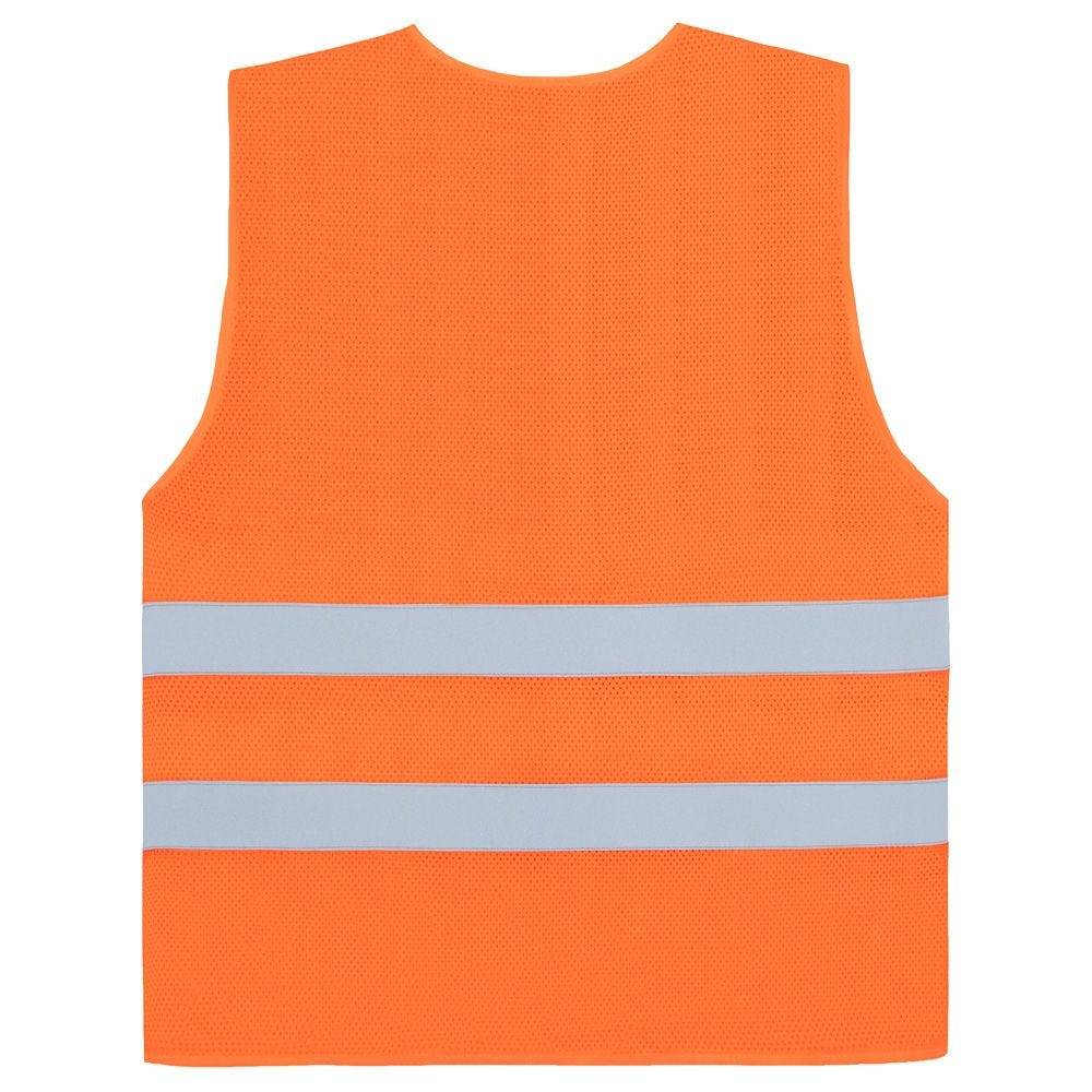 Mesh Warnweste, Sommerweste, Comfort-Fit, orange, Größe S/M, mit Reißverschluss und Reflexstreifen-1