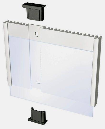 Türschild, INFO SIGN Aluminium silber eloxiert mit Abdeckscheibe aus Kunststoff, 149 x 52,5 mm-3