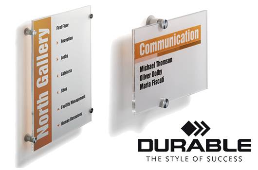Türschild CRYSTAL SIGN, DIN A5 Querformat, Plexiglas, kristallklar, 210 x 148 mm-1
