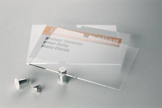 Türschild CRYSTAL SIGN, DIN A5 Querformat, Plexiglas, kristallklar, 210 x 148 mm-2