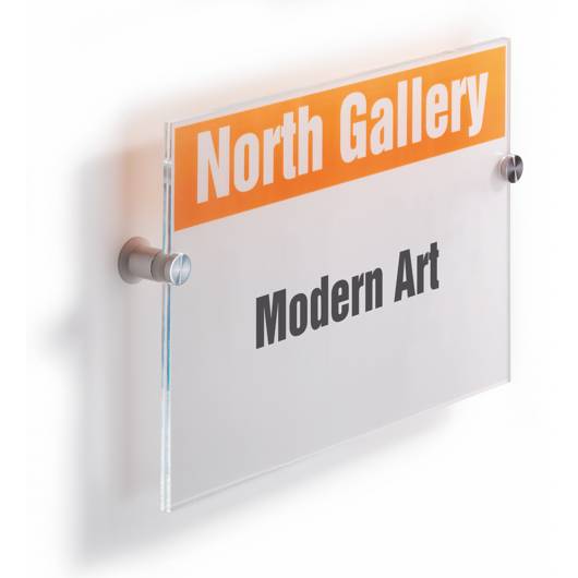 Türschild CRYSTAL SIGN, DIN A5 Querformat, Plexiglas, kristallklar, 210 x 148 mm-3
