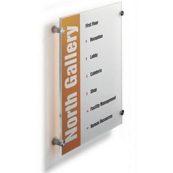 Türschild CRYSTAL SIGN, DIN A3 Hochformat, Plexiglas, kristallklar, 297 x 420 mm