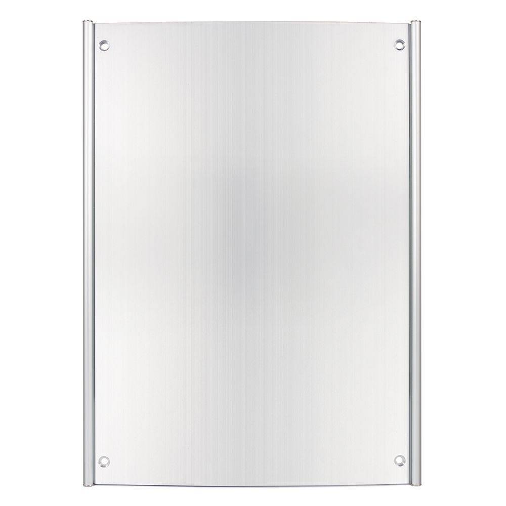 Türschild PRIMUS mit Abdeckscheibe, Hochformat DIN A3, aus Aluminium, silber eloxiert, 310x420 mm-0
