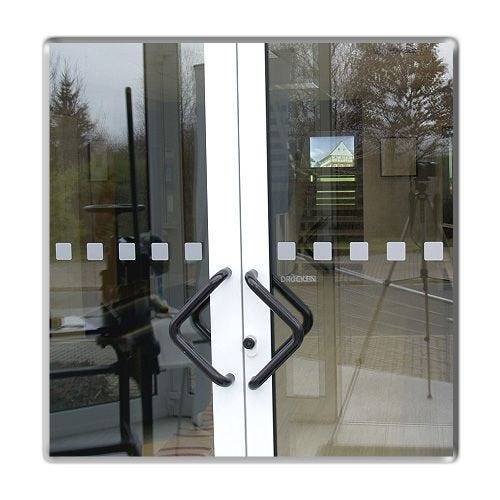 Glasdekor-Streifen als Sichtschutz, 10 Quadrate á 50 x 50, Milchglas, Vinylfolie, selbstklebend-1