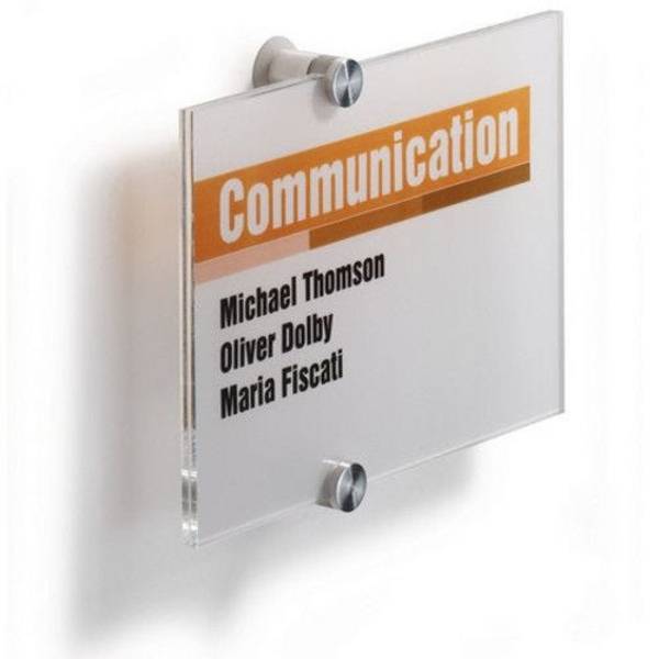 Türschild CRYSTAL SIGN, DIN A5 Querformat, Plexiglas, kristallklar, 210 x 148 mm