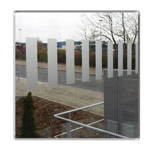 Glasdekor-Streifen als Sichtschutz, 19 Rechtecke á 25 x 100, Milchglas, Vinylfolie, selbstklebend-1