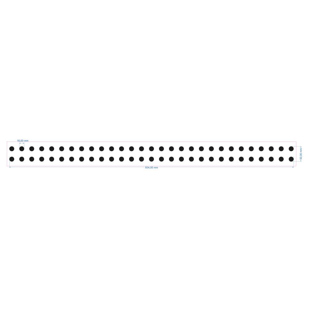 Glasdekor-Vogelschutz-Folie, 2 x 29 Punkte d = 16 mm, mm, schwarz, Folie selbstklebend-1