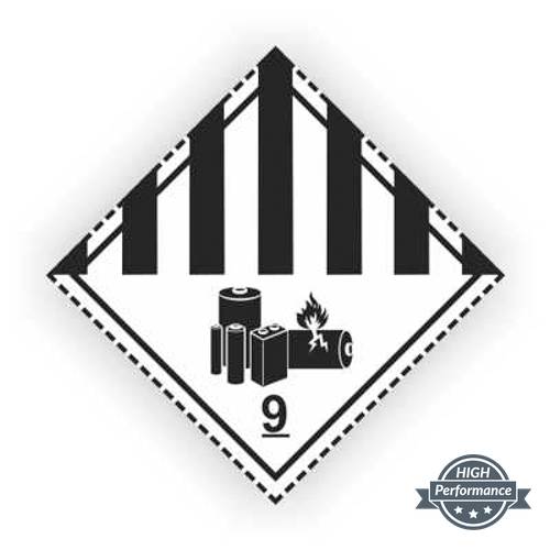 Gefahrgutaufkleber 9A Klasse 9, Folie, seewasserbeständig, 100 x 100 mm-0