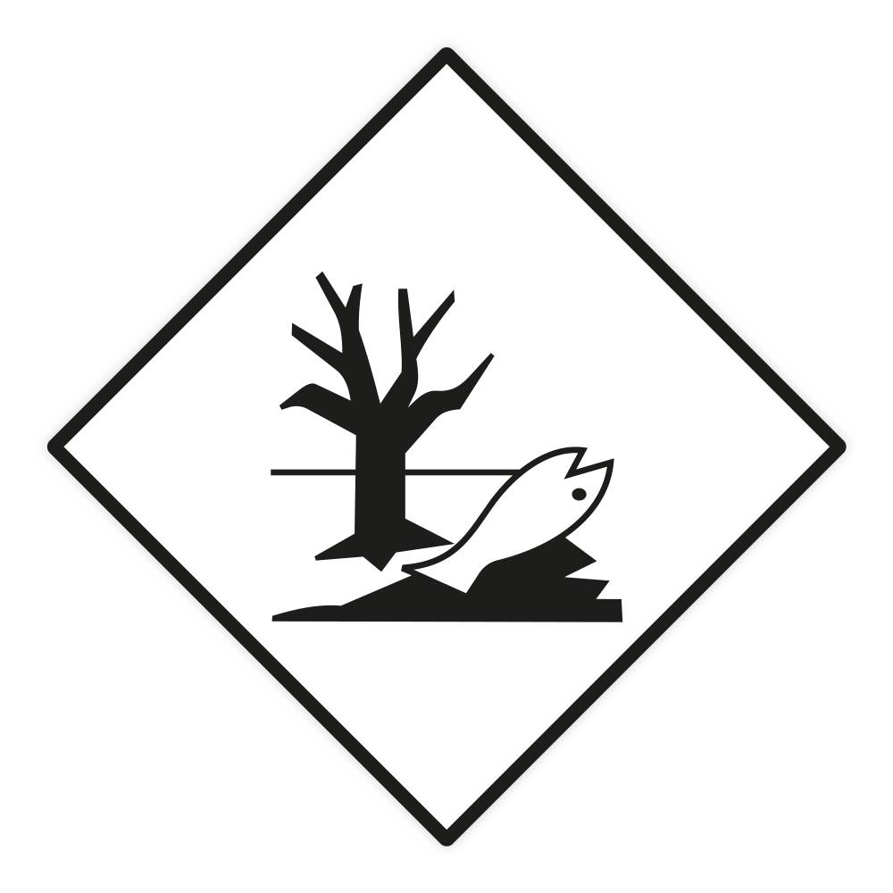 Gefahrzettel, Umweltgefährdende Stoffe Aufkleber, Folie, 250 x 250 mm-0