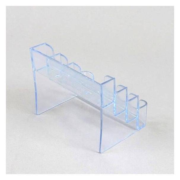 Visitenkartenhalter, 4 Fächer, transparent, aus Polystyrol, als Tischaufsteller-2