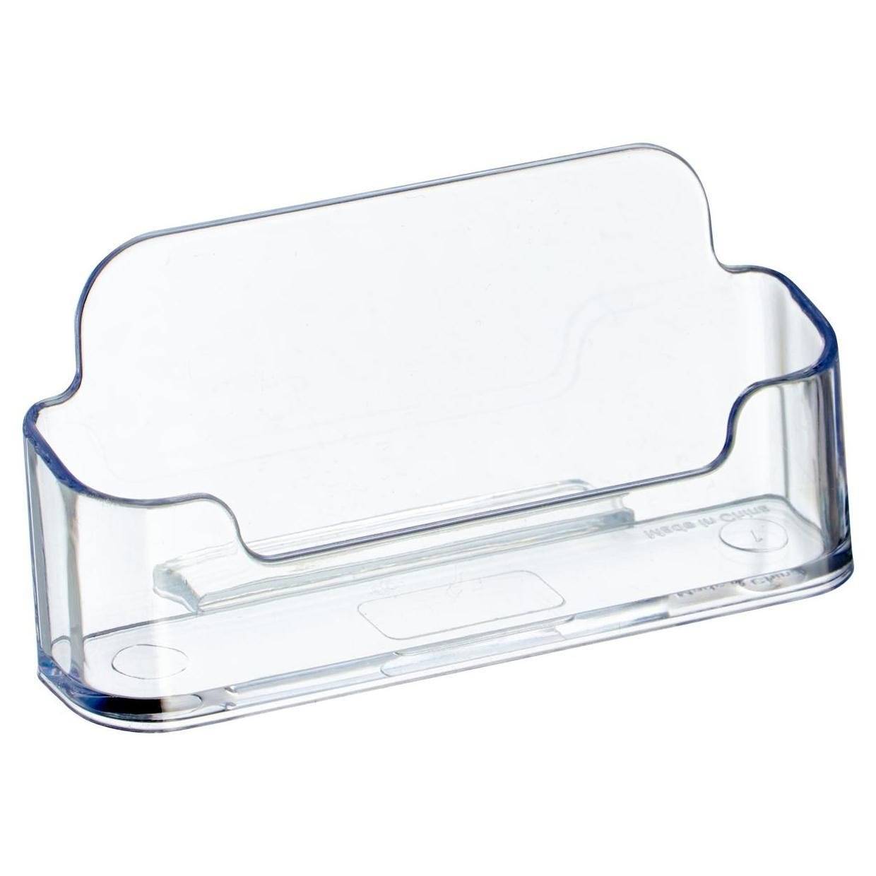 Visitenkartenhalter, 1 Fach, transparent, als Tischaufsteller-1