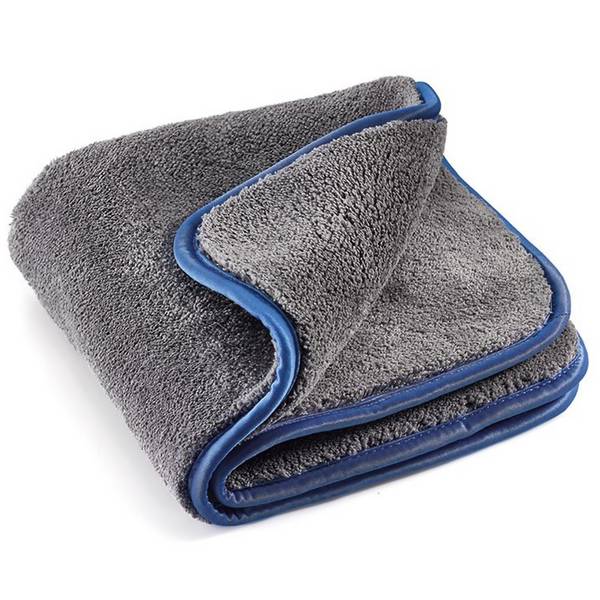 Mikrofaser MEGA Flausch plus grau/blau 40x40cm