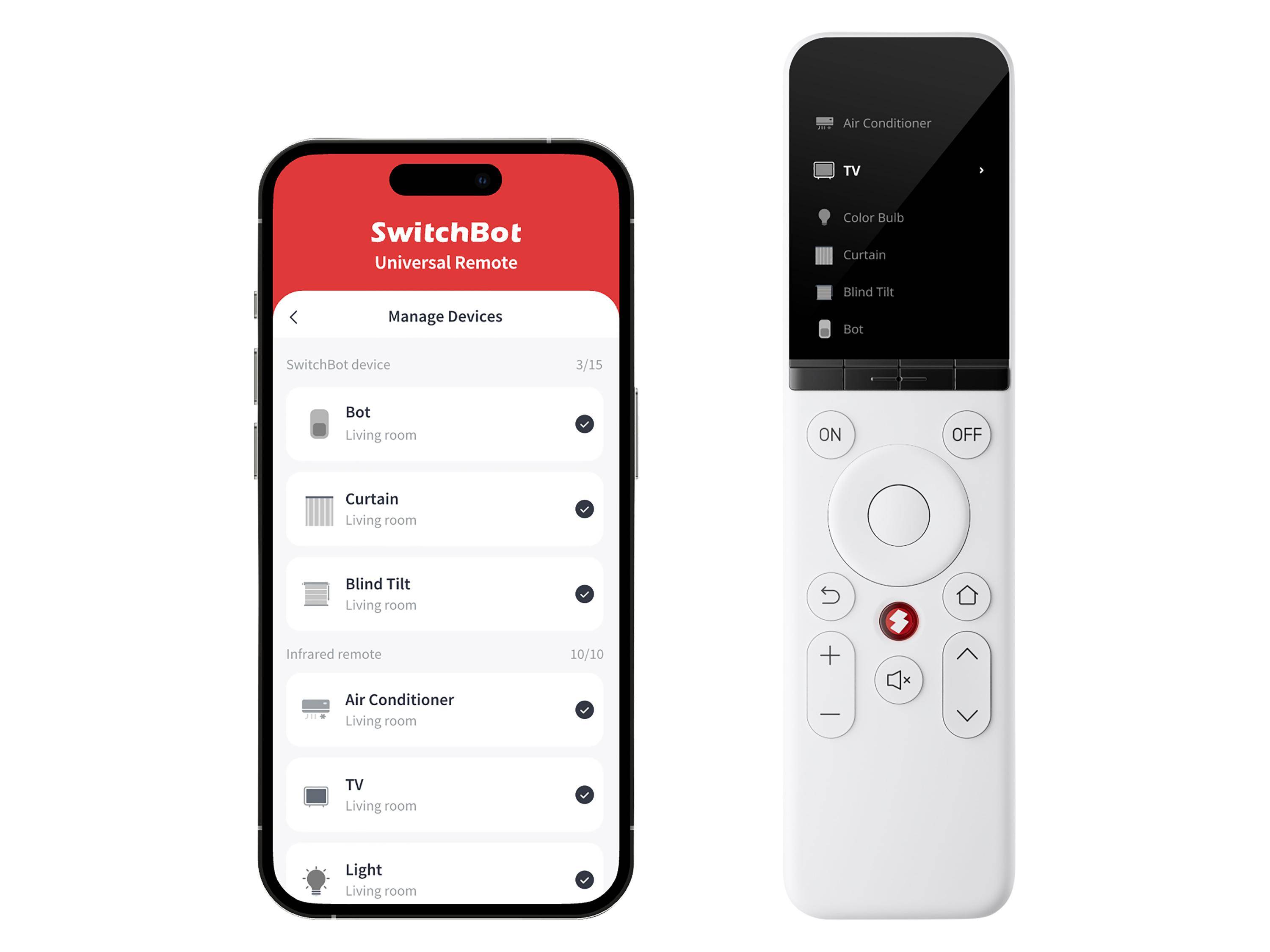 Switchbot Universal Remote, Universal, IR Wireless, Drucktasten, Eingebautes Display, Wiederaufladbar, Weiß-0