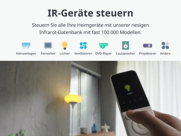 Switchbot Universal Remote, Universal, IR Wireless, Drucktasten, Eingebautes Display, Wiederaufladbar, Weiß-3