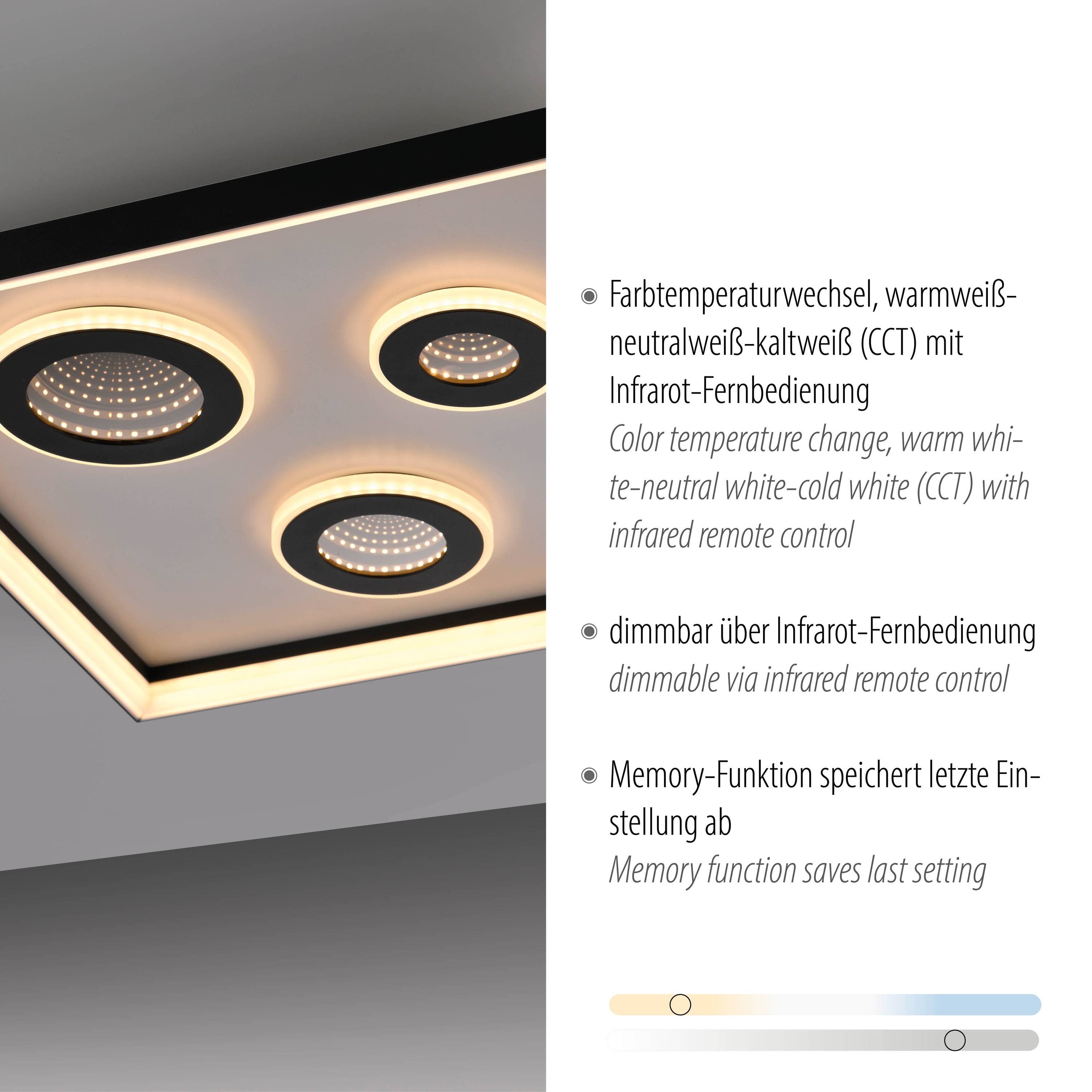 PAUL NEUHAUS LED-Deckenleuchte 6856-18 schwarz, 32 W, 4000 lm, CCT, Fernbedienung-3