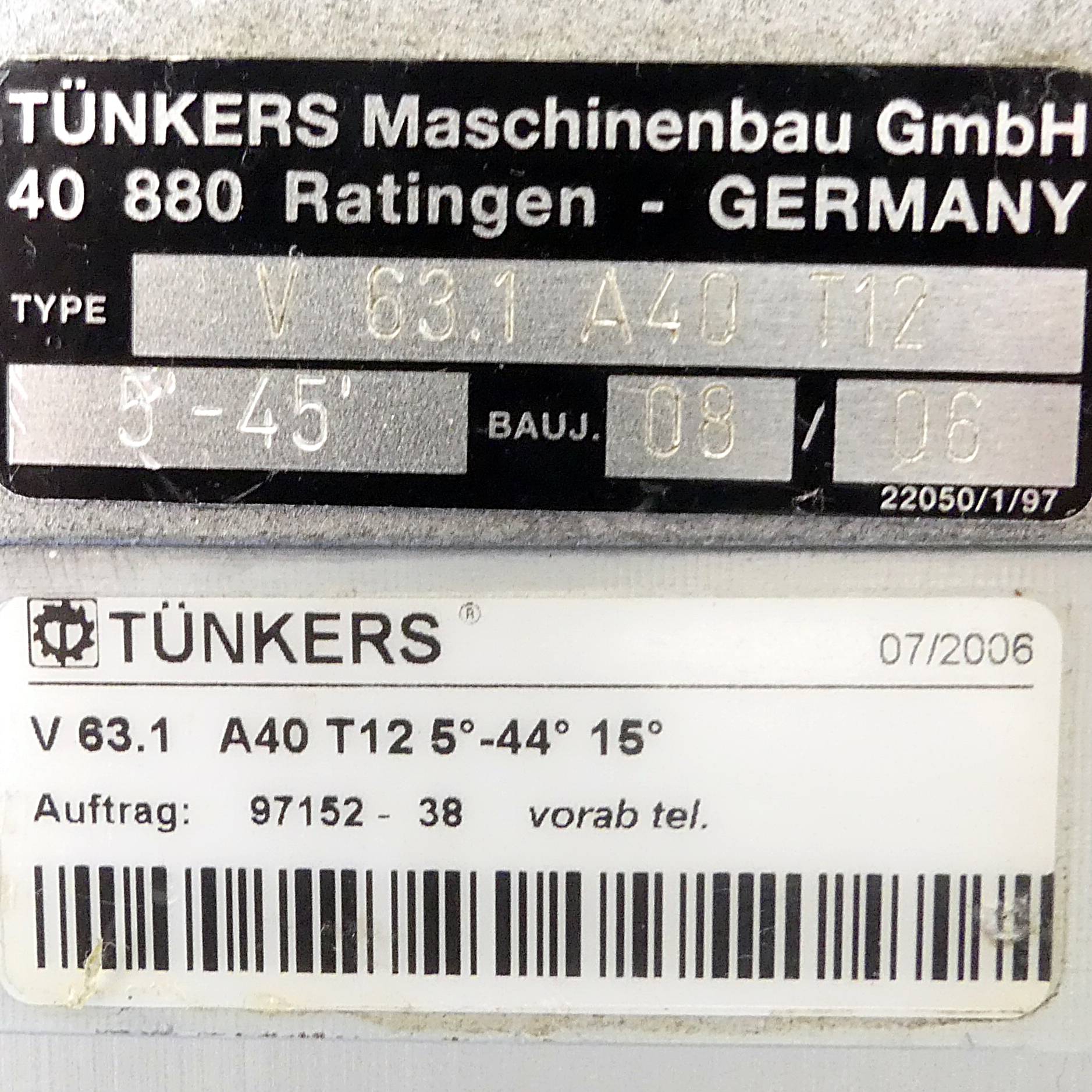 Tünkers Pneumatikspanner 5-45 ° (V 63.1 A40 T12 5-45 °)-1