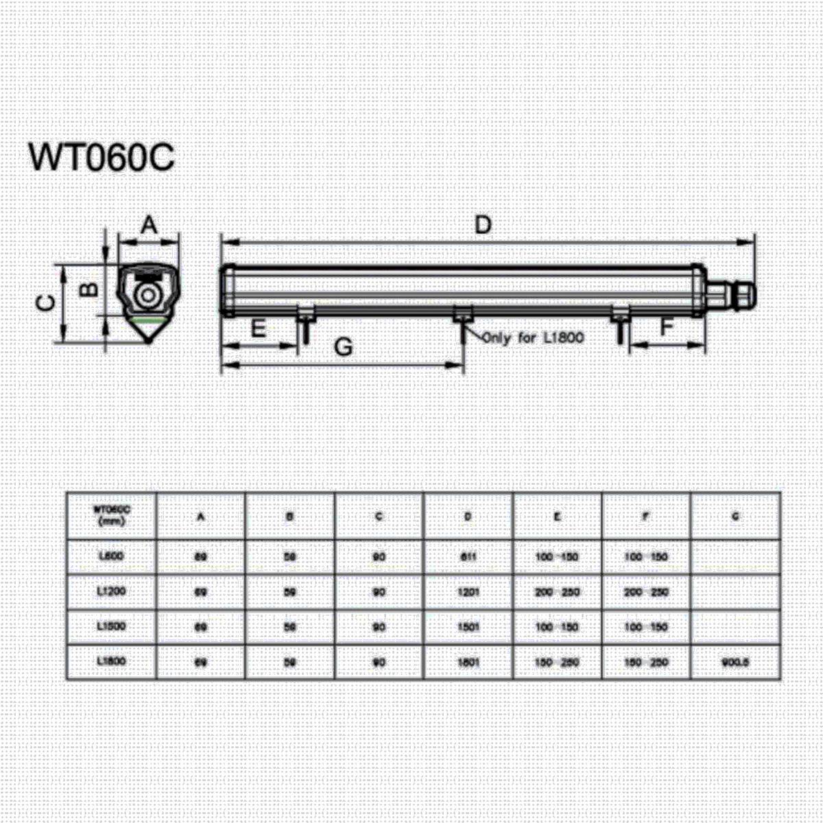 Philips LED Ledinaire WT060C L1500 LED-Feuchtraumleuchte LED LED fest eingebaut 46 W Neutralweiß Grau, Weiß-1