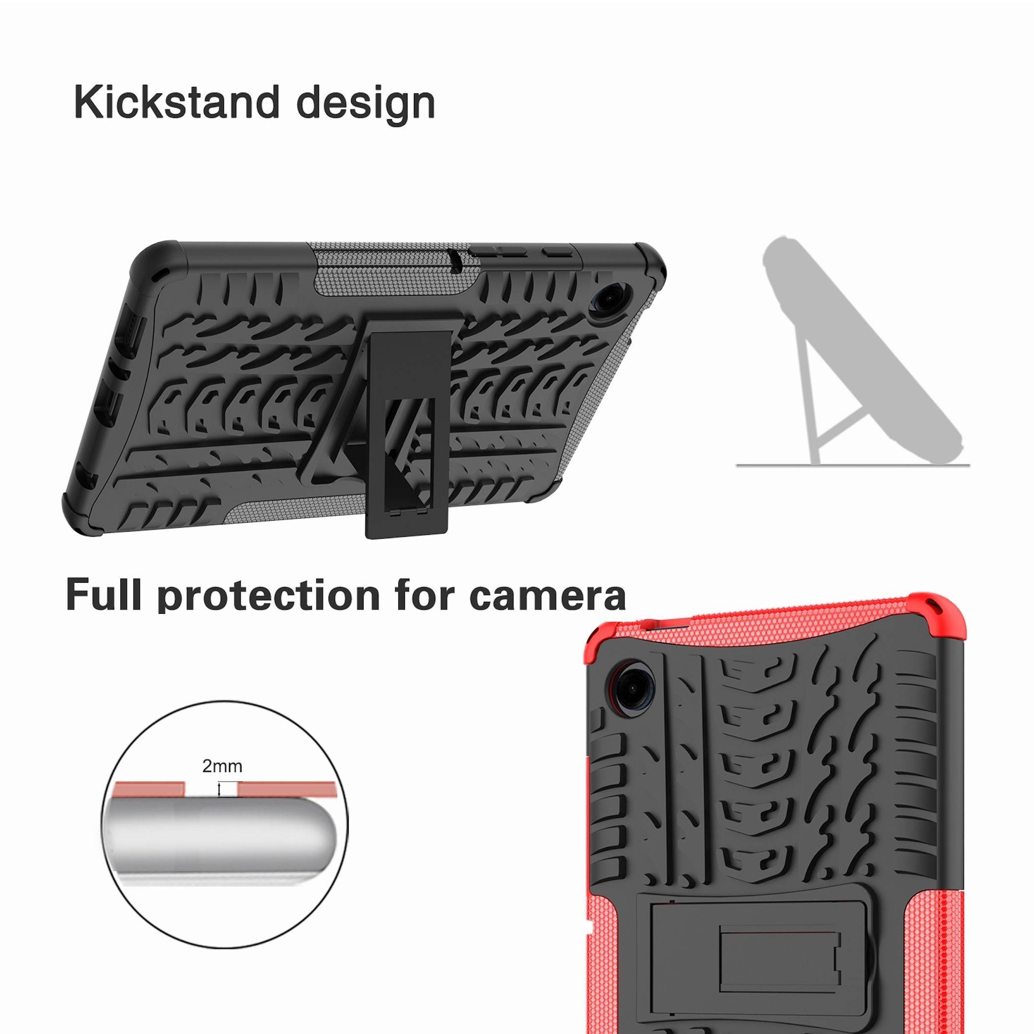 Für Samsung Galaxy Tab A11 Plus aufstellbare Textur TPU Tablet Hülle-4