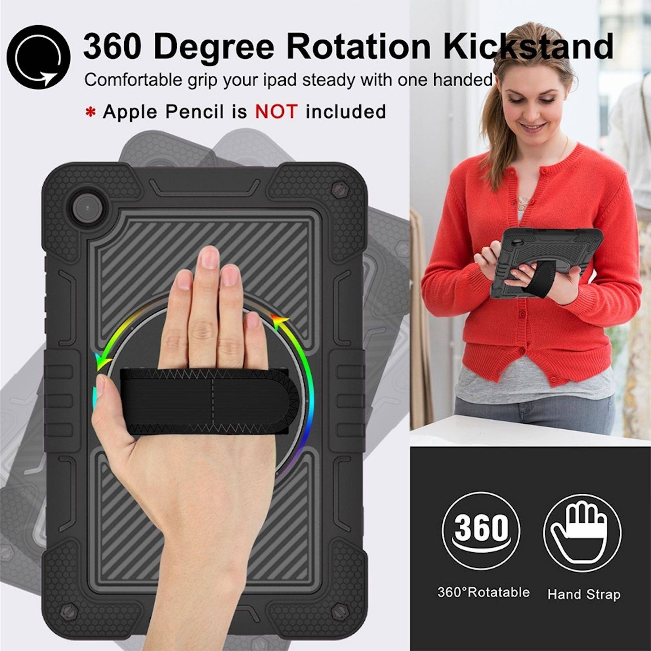 Für Samsung Galaxy Tab A11+ Plus / A9+ Plus 360 Grad Hülle Schwarz-4