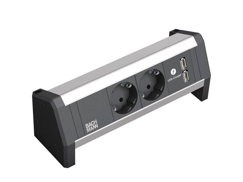 BACHMANN DESK 2x Schutzkontakt 1x USB Charger-2
