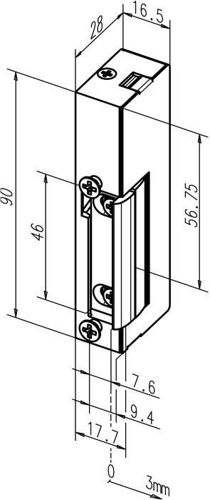 ASSA ABLOY 19E---------D11 Tueroeffner ohne Schliessblech - Klingel/Gong-3