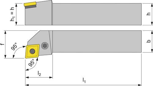 Klemmdrehhalter PCLNR2525M12 re.vern.Außen TECWERK-5