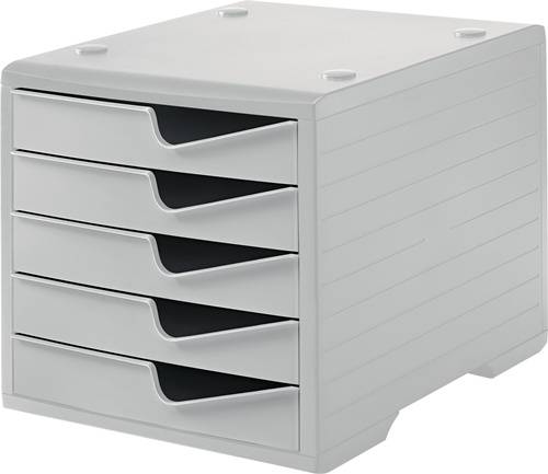 Ablagebox 5 Schubl.grau/grau Polystyrol H255xB270xT340mm STYRO-0