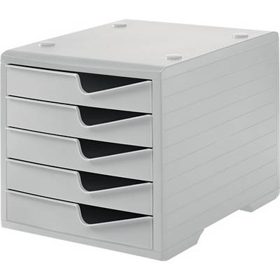 Ablagebox 5 Schubl.grau/grau Polystyrol H255xB270xT340mm STYRO-0