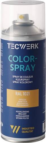 Colorspray rapsgelb hochglänzend RAL 1021 400ml Spraydose TECWERK-0