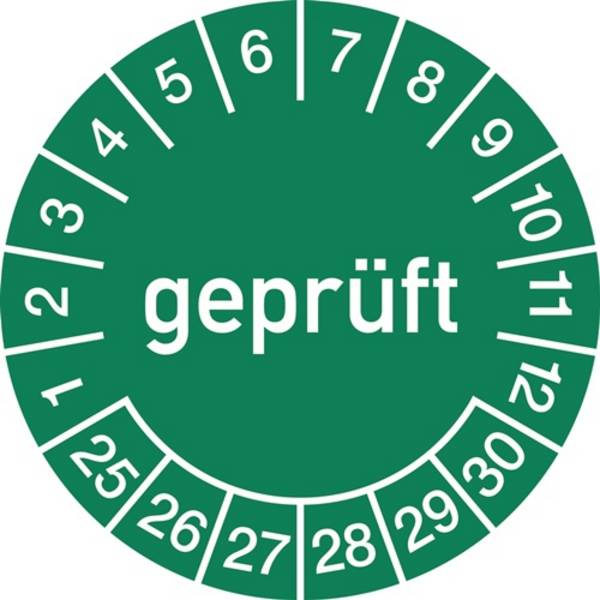 Schilderfabrikation Moedel GmbH Mehrjahresprüfplakette D.30mm gepr.2026-2031 Folie Btl.a 100 St. 106727