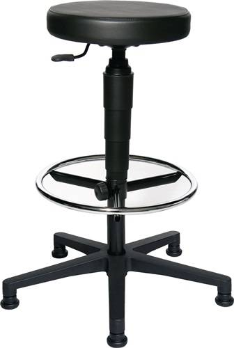 Topstar GmbH Drehhocker m.Gleiter Kunstlederpolster schwarz Sitz-H.580-840mm TOPSTAR 72270D10T