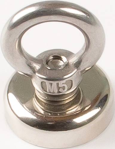 Neodymmagnet D.25mm verzinkt,m.Öse D.13,5mm 5St./Karton EICHNER-0