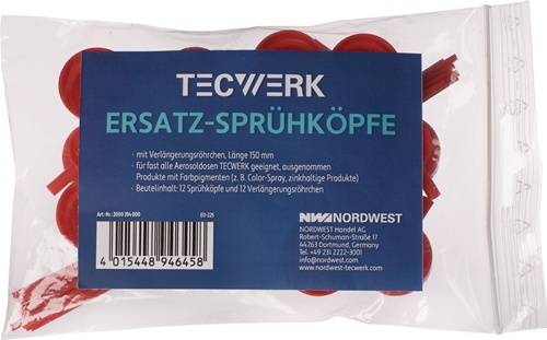 Ersatzsprühköpfe je 12 Sprühköpfe u.Röhrchen (150 mm) Ku.Btl.TECWERK-0
