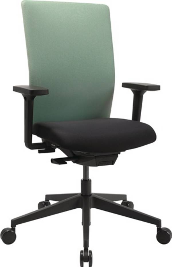 Bürodrehstuhl Synchr.-M.schwarz/mintgrün 420-540mm m.Lehnen Trgf.110kg TOPSTAR