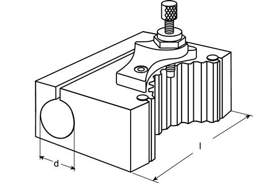 Wechselhalter f.Stahlhalterkopf A f.gr.Zylinderschäfte Spann-D.30mm TECWERK-1