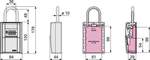 Schlüsseltresor 797 LED HxBxTmm m.LED Zahlenschl.ABUS-2