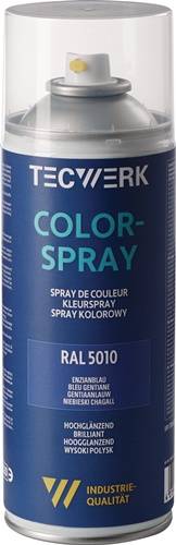 Colorspray blau hochglänzend RAL 5010 400ml Spraydose TECWERK-0