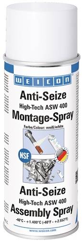 WEICON GmbH & Co. KG Montagepaste Anti-Seize High-Tech 400 ml weiß NSF H1 Spraydose WEICON 27050400 / 10000221-3