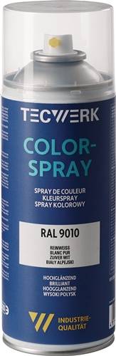 Colorspray reinweiß hochglänzend RAL 9010 400ml Spraydose TECWERK