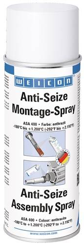 WEICON GmbH & Co. KG Montagepaste Anti-Seize 400 ml anthrazit Spraydose WEICON 27000400 / 10000219-4