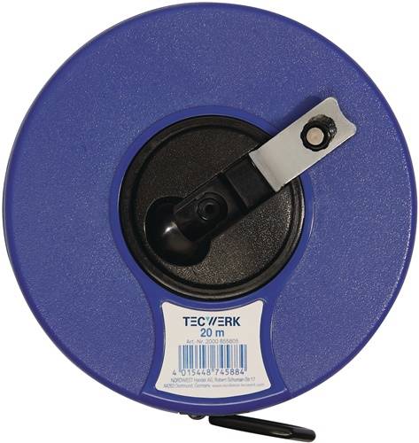 Kapselbandmaß L.20m Bandbr.13mm 2 mm/cm EG II ABS Nylon-Fiber TECWERK-0