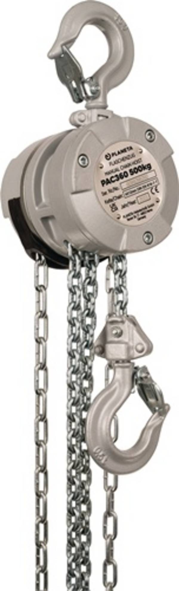 PLANETA G10481 Flaschenzug PAC360 Tragfähigkeit 500 kg Hubhöhe 3,0 m Aluminium