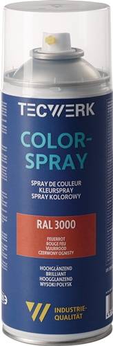 Colorspray feuerrot hochglänzend RAL 3000 400ml Spraydose TECWERK-0
