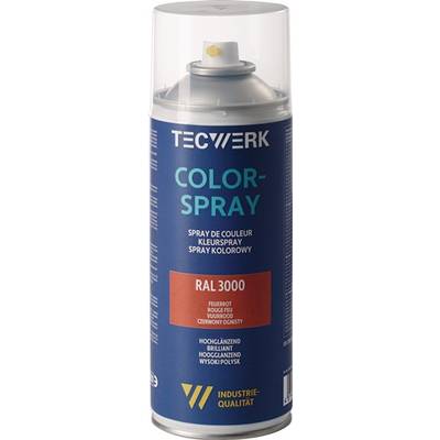 Colorspray feuerrot hochglänzend RAL 3000 400ml Spraydose TECWERK-0