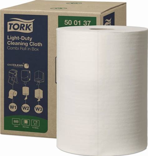 Putztuch TORK 500137 L.ca.250 mmxB.ca.315mm weiß 1-lagig 600 Blatt/Rolle TORK-0